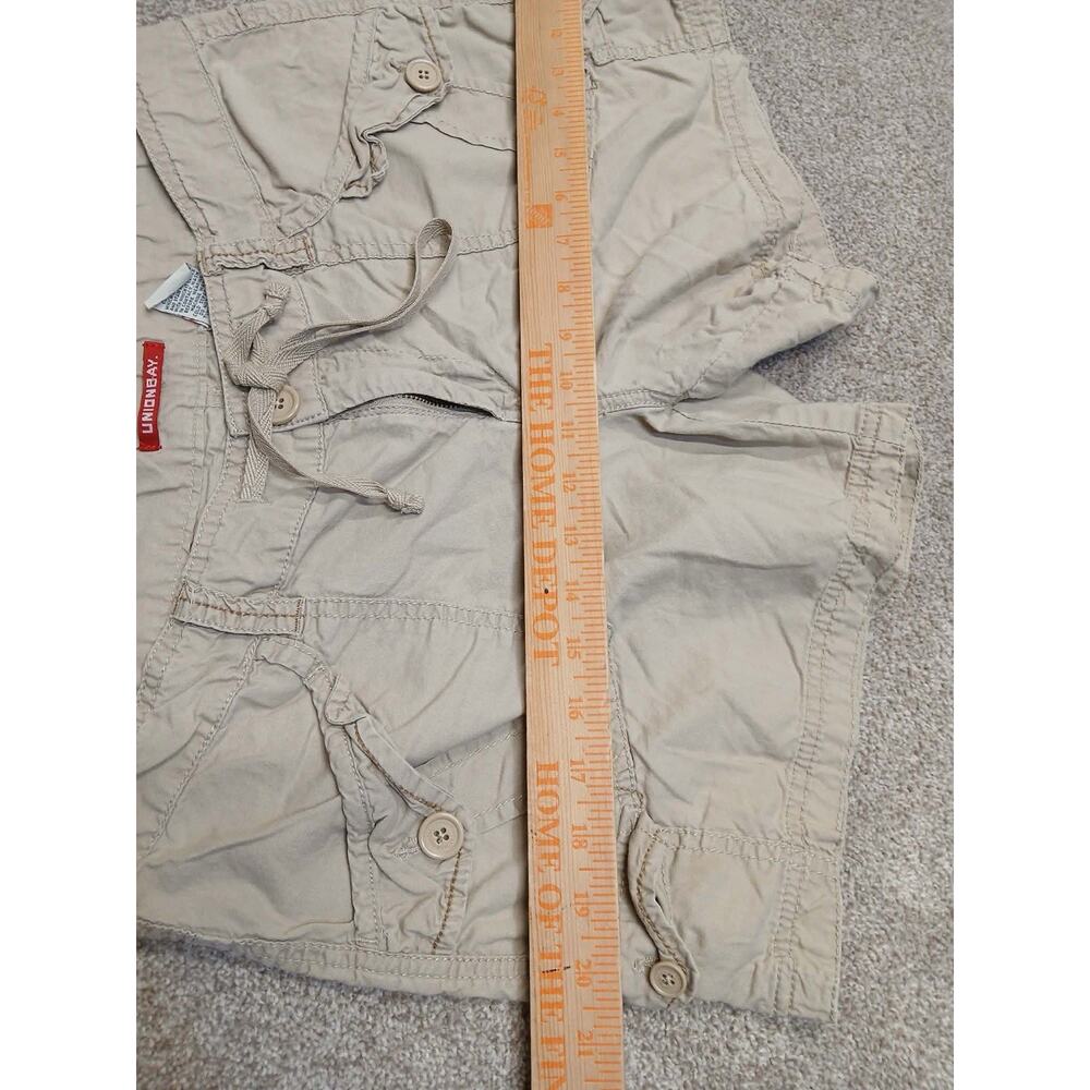 Y2K Indie Sleaze UNIONBAY Low Rise Cargo Shorts Sz 11 Khaki Cotton Utility 2000s - Picture 9 of 12